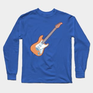 Orange electric guitar Long Sleeve T-Shirt